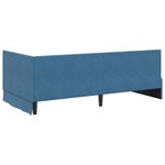 vidaXL Cadre de lit d'angle avec matelas 2 Pièces Bleu Velours