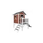 AXI Beach Lodge XL Maisonnette Scetinavian rouge Toboggan Gris