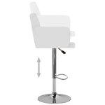 vidaXL Tabourets de bar lot de 2 blanc similicuir