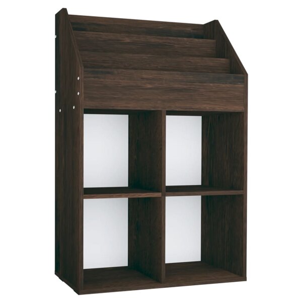 vidaXL Porte-revue pour enfants Chêne fumé 71x30x114cm Bois ingénierie