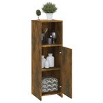 vidaXL Armoire de bain Chêne fumé 30x30x95 cm Bois d'ingénierie