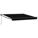 vidaXL Auvent Rétractable Automatique Noir 300x250 cm