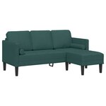 Canapé L en tissu vert foncé de 160 cm - vidaXL