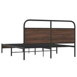 vidaXL Cadre de lit sans matelas 150x200 cm chêne marron