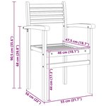 vidaXL Chaises empilables de jardin 6 Pièces Marron 55 5 x 55 5 x 90 cm