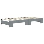 vidaXL Lit de jour avec lit gigogne gris clair 100x190 cm tissu