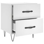 vidaXL Tables de chevet 2 Pièces blanc 40x35x47 5 cm bois d’ingénierie