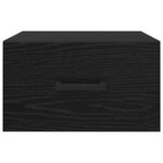 vidaXL Cabinet de chevet avec tiroir 2 Pièces Chêne noir 35 x 35 x 20 cm