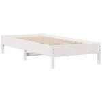 vidaXL Lit bibliothèque sans matelas blanc 90x200cm bois de pin massif