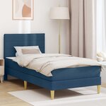 vidaXL Cadre de lit Bleu 80 x 200 cm Polyester