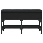 vidaXL Banc à chaussures noir 82x32x45 cm bois d'ingénierie