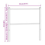 vidaXL Tête de lit chêne fumé 90 cm bois d'ingénierie et acier