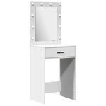 Ensemble de coiffeuse 3 pièces vidaXL en MDF blanc