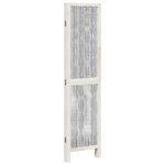 vidaXL Cloison de séparation 4 panneaux blanc bois de paulownia massif
