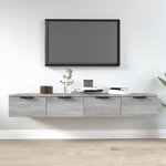 vidaXL Armoires murales 2 Pièces Sonoma gris 68x30x20cm Bois d'ingénierie