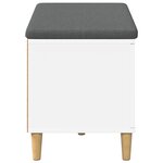 vidaXL Banc d'entrée avec coussin avec stockage Blanc 80 x 38 x 46 cm
