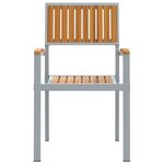 vidaXL Chaises de jardin empilables 8 Pièces en acier gris et bois massif d'acacia