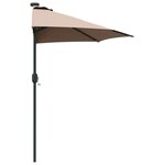 vidaXL Parasol de jardin Taupe 294 x 150 x 223 cm tissu