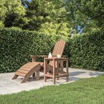 vidaXL Table de jardin Adirondack Marron 38x38x46 cm PEHD