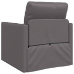 vidaXL Sofa Bed au Sol 2-en-1 Gris 74x77x81 cm en Simili Cuir
