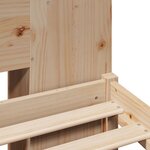 vidaXL Lit bibliothèque sans matelas 200x200 cm bois massif de pin