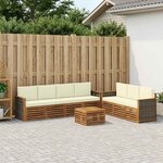vidaXL Ensembles de canapés avec coussin 8 Pièces Bois d'Acacia Massif