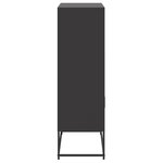 vidaXL Buffet haut noir 68 5x38 5x123 5 cm acier