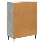 vidaXL Buffet Gris béton 66 x 34 5 x 89 5 cm Bois d'ingénierie