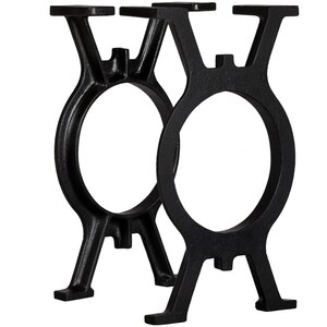 vidaXL Pied de banc 2 Pièces Cadre en O Fonte
