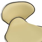 Chaise fauteuil siège de bureau informatique étude similicuir crème 02_0024002