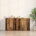 vidaXL Buffets 2 Pièces Bois ancien 79x38x80 cm Bois d'ingénierie