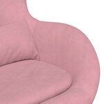 vidaXL Chaise Œuf avec Pouf Rose Velours