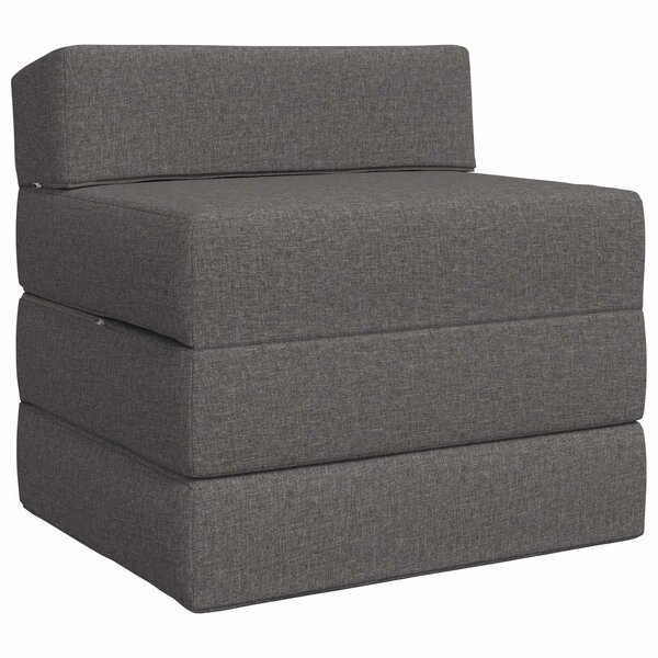 vidaXL Canapé-lit pliable Gris clair 70 x 60 x 63 cm Tissu
