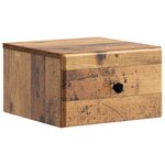 vidaXL Cabinet de chevet mural 2 pc Bois ancien 34 5 x 33 x 20 cm