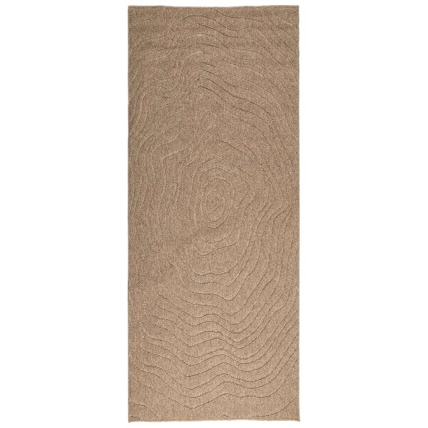 vidaXL Tapis de surface Moiré HUARTE Naturel 200 x 80 cm Polyester