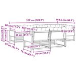 vidaXL Ensemble de canapés d'extérieur 7 pc Naturel et gris clair