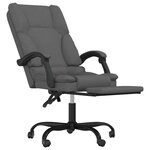 vidaXL Fauteuil de massage inclinable de bureau Gris foncé Tissu