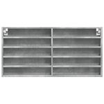 vidaXL Armoire à vitrine gris béton 100x8 5x50 cm bois d'ingénierie