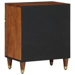 vidaXL Table de chevet Marron miel Bois massif 50 x 33 x 60 cm Durable