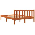 vidaXL Cadre de lit sans matelas cire marron 140x200cm bois pin massif