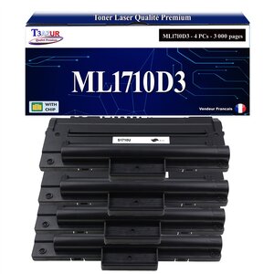 T3AZUR -4x Toners  compatibles avec Samsung ML-1710D3 pour Samsung ML1410 ML1500 ML1510 ML1515 ML1520P ML1700 ML1710 ML1720 ML1730 ML1740 ML1745 ML1750 G ML1755 ML1757