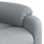 vidaXL Fauteuil inclinable de massage gris clair tissu