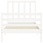 vidaXL Cadre de lit sans matelas blanc bois de pin massif