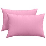 vidaXL Coussins de canapé 2 Pièces Rose 60 x 40 cm tissu