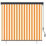 vidaXL Store roulant d'extérieur 160x250 cm Blanc et orange