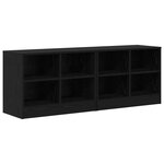 vidaXL Armoire de lit avec étagère 2 Pièces Chêne noir 66 x 33 x 48 cm