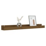 vidaXL Étagères murales 2Pièces Marron miel 110x12x9cm Bois de pin massif