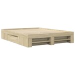 vidaXL Cadre de lit sans matelas chêne sonoma 160x200 cm