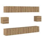 vidaXL Ensemble de 6 meubles TV Chêne artisan Bois d'ingénierie