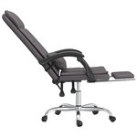 Fauteuil de massage inclinable de bureau informatique étude similicuir gris 02_0025404
